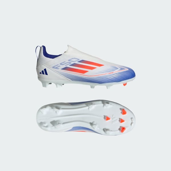 White F50 League Laceless Multi-Ground Soccer Cleats