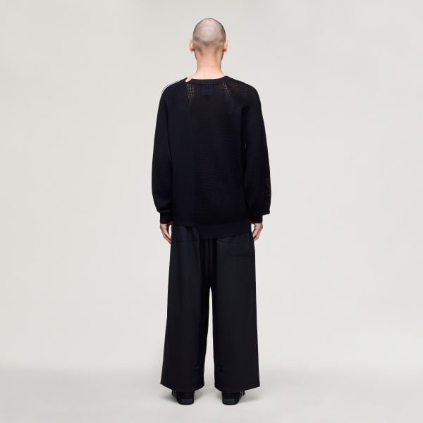 Zwart Y-3 SPORT UNIFORM WIDE LEG BROEK