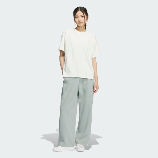 ホワイト エッセンシャルズ プラス スリーストライプス ルーズフィット半袖Tシャツ