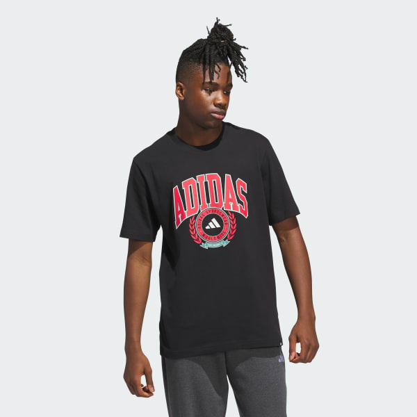 Black Varsity Crest Graphic T-Shirt