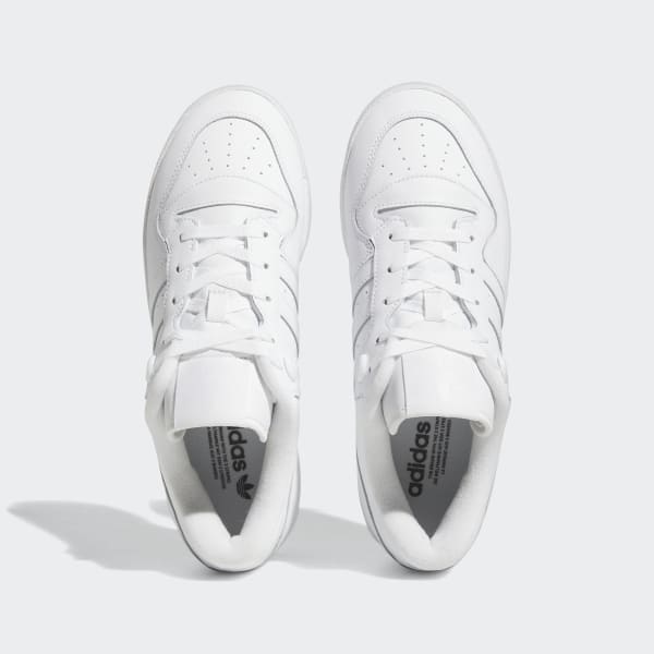Adidas originals rivalry low trainers in triple white deals
