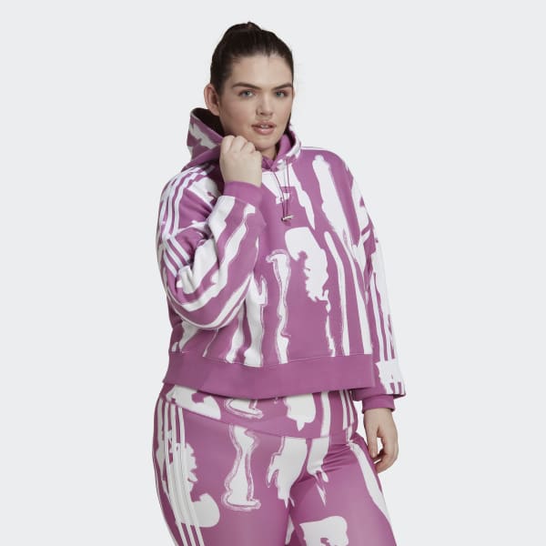 Fioletowy Hoodie (plus size) DE415