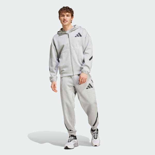 adidas Z.N.E. Full-Zip Hooded Track Jacket - Grey | Free