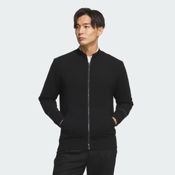 Black 방풍 안감 풀집 니트 스웨터