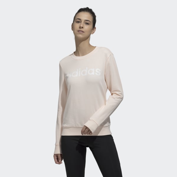 adidas ESSENTIALS LINEAR SWEATSHIRT Pink adidas India