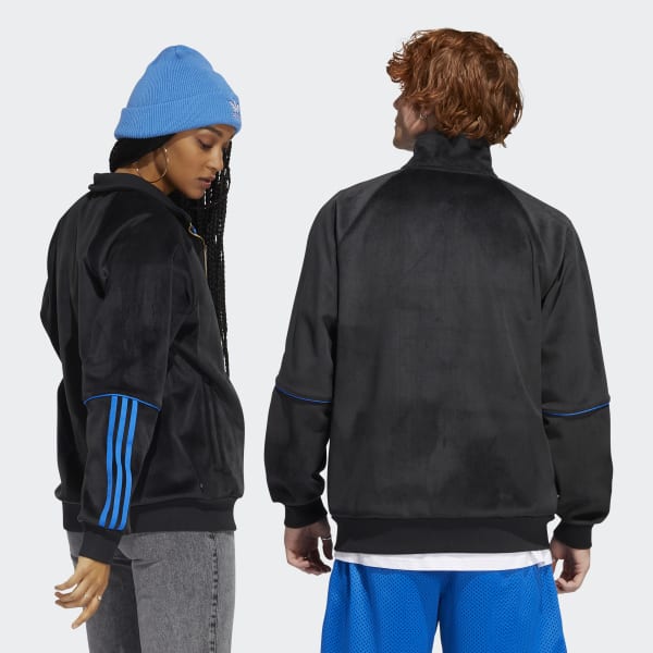Negro Campera Deportiva Tyshawn Terciopelo (Unisex)