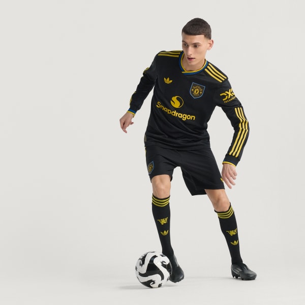 cerná Třetí originální dres Manchester United 25/26 s dlouhým rukávem