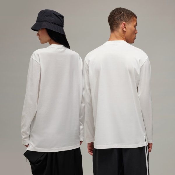 White Y-3 Long Sleeve Tee