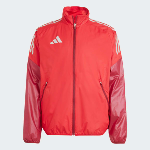 Adidas ジャケット レッド／ジュニア向けJM9181 新品152サイズ adidas(アディダス) / ジャケット/M/ポリエステル/RED/Z62939