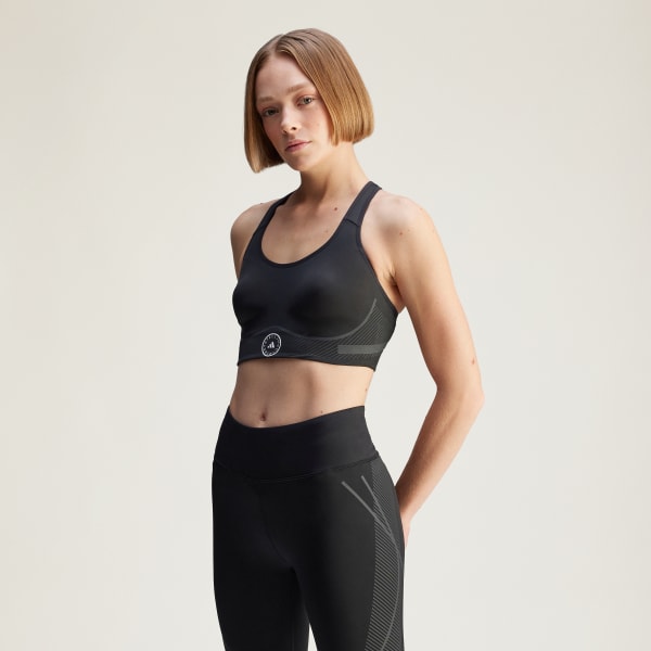 Μαύρο adidas by Stella McCartney TruePace High Support Sports Bra