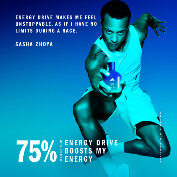 สีน้ำเงิน น้ำหอม adidas Vibes Energy Drive Eau de Parfum, 50ml (1.6oz)   