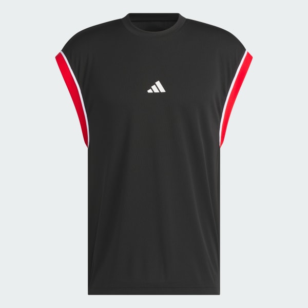 สีดำ เสื้อกล้ามบาสเกตบอลแขนกุด adidas Basketball All-World