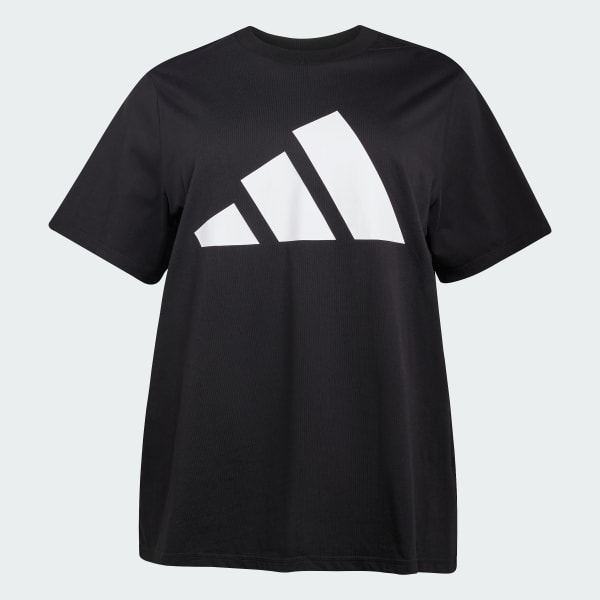 Black Essentials Big Logo Cotton Tee (Plus Size)