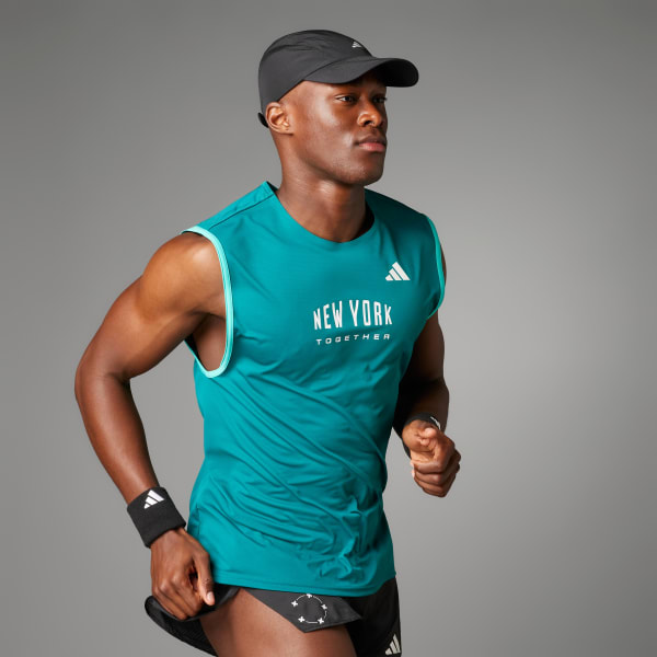 Polera Sin Mangas de Running NYC Unisex Turquesa adidas
