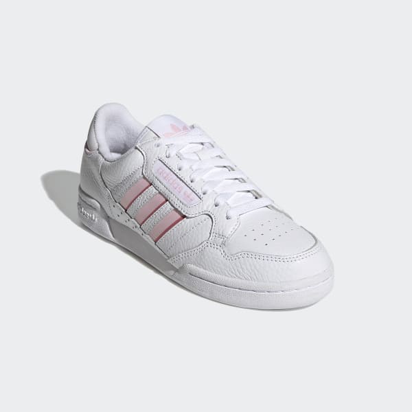 White adidas top with silver stripes