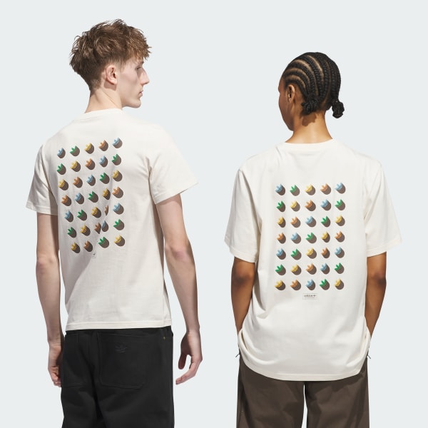 Branco Camiseta Skateboarding Trefoil Shadow