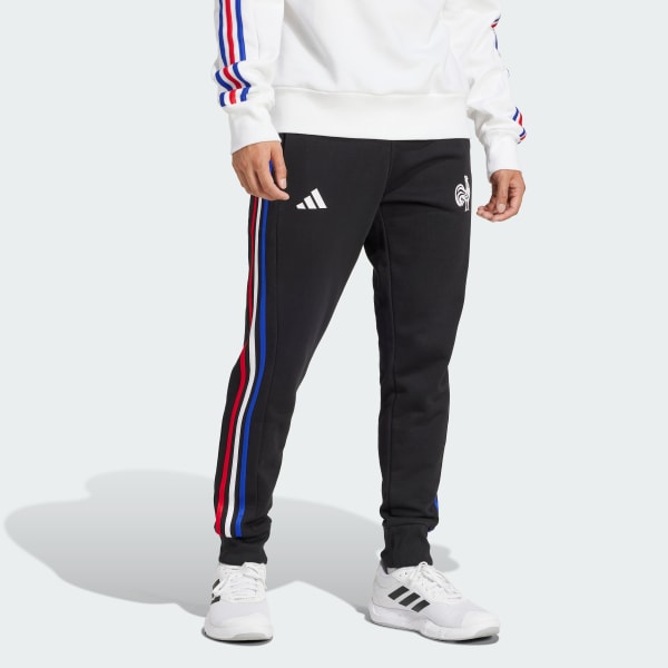 adidas France Essentials 3-Stripes Tracksuit Bottoms Black