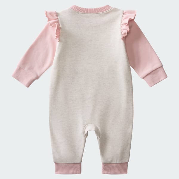 adidas French Terry Ruffle Sleeve Coverall Kids White Free Shipping with adiClub adidas US