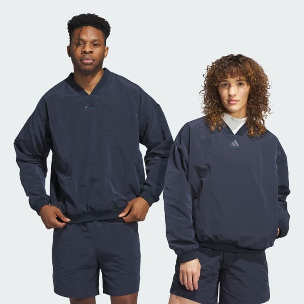 Azul Sudadera cuello redondo adidas Basketball Woven (Género neutro)