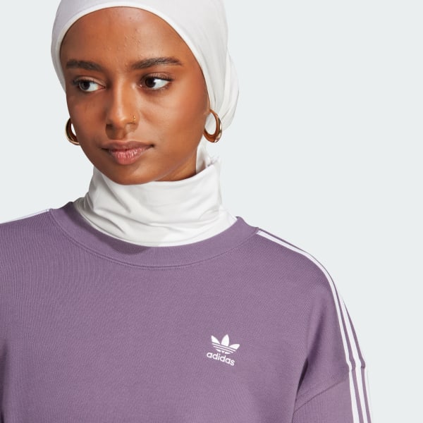 adidas Adicolor Classics Oversized Sweatshirt - Purple, Women's Lifestyle