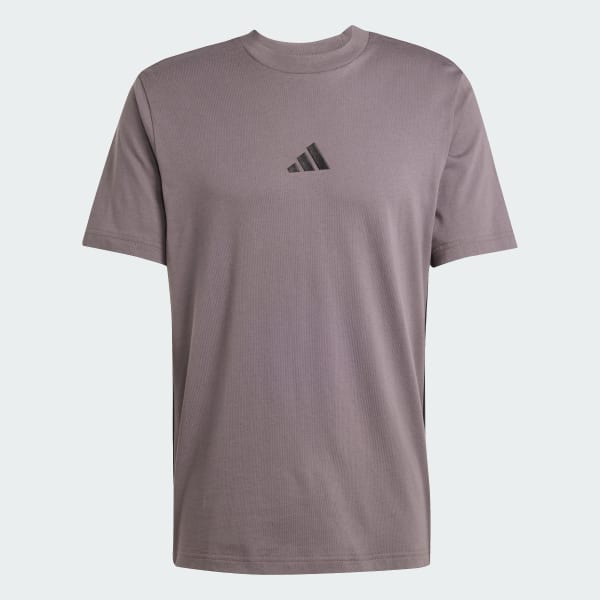 Grey Essentials 3-Stripes Single Jersey Tee