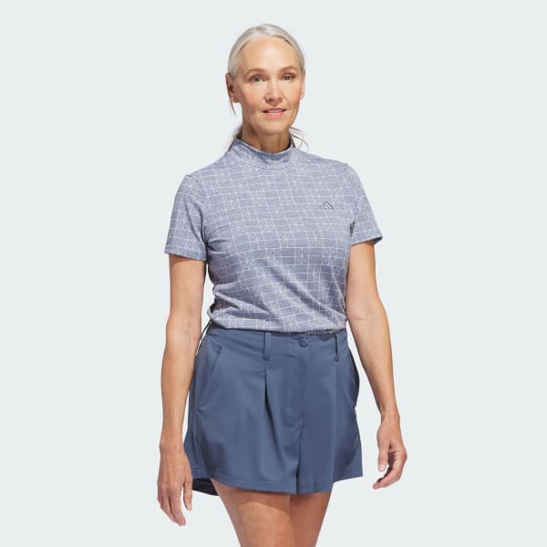 สีน้ำเงิน เสื้อโปโลพิมพ์ลาย Go-To