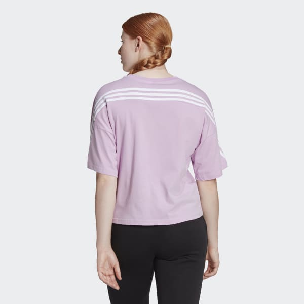 Lila adidas Sportswear Future Icons 3-Streifen T-Shirt