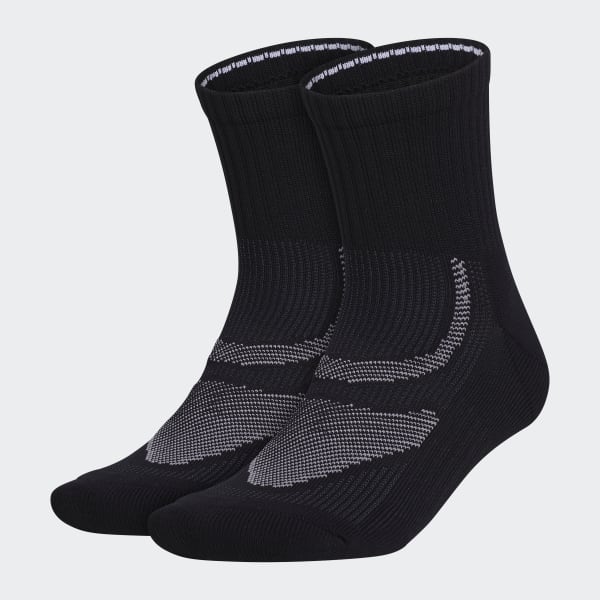 adidas Superlite Performance Mid-Crew Socks 2 Pairs - Black, Unisex  Training