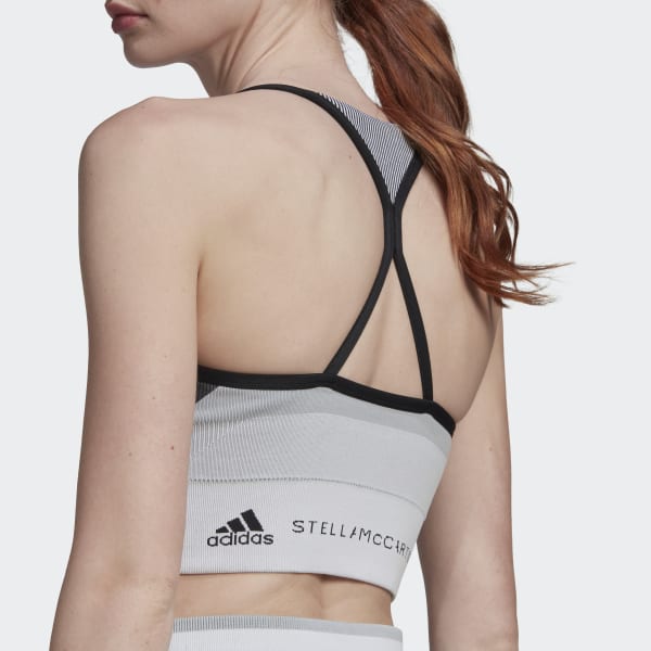 Svart adidas by Stella McCartney TrueStrength Yoga Knit Light Support Bra S3944