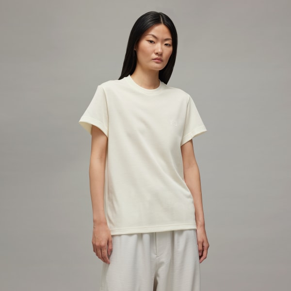 White Y-3 프리미엄 레귤러 반팔 티