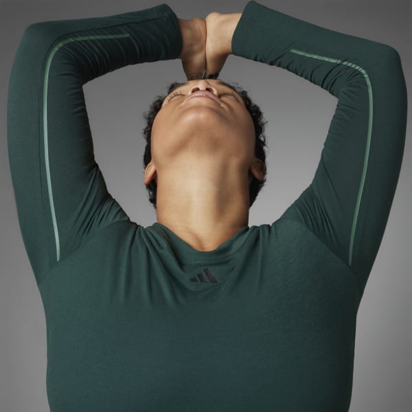 Green Authentic Balance Yoga Long Sleeve Tee DRN77