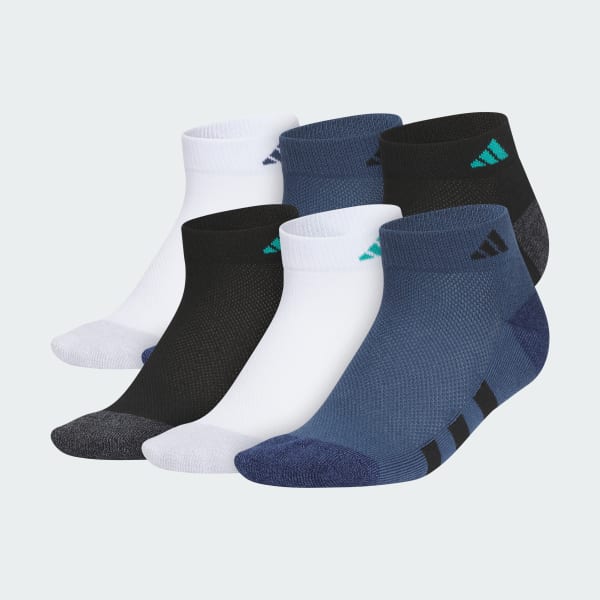 White Athletic Cushioned 6-Pack Low-Cut Socks Kids