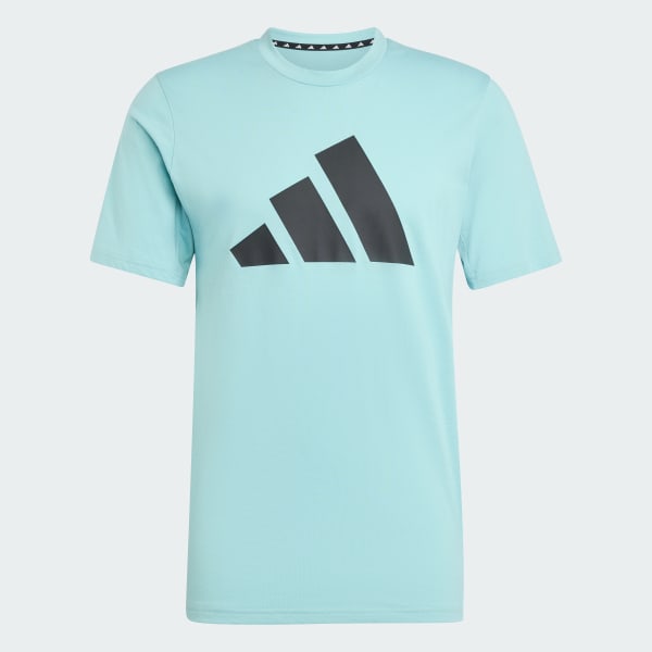 Turquoise T-shirt de training avec logo Train Essentials Feelready
