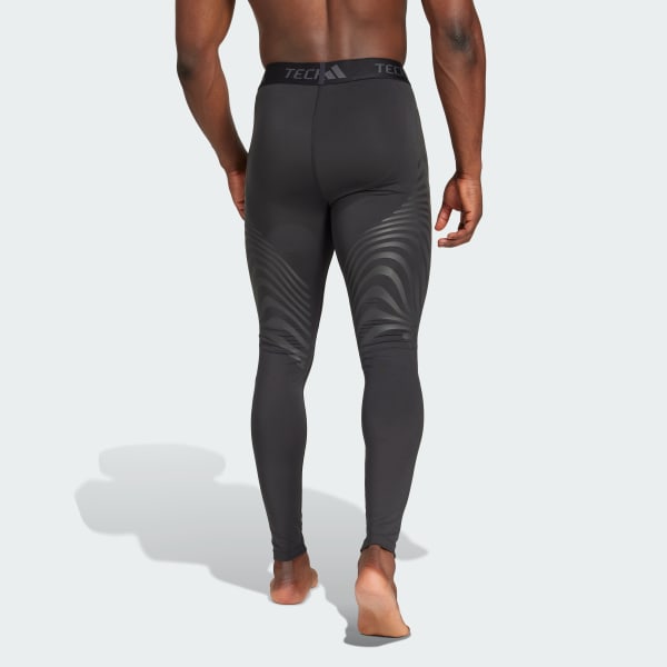 Black Techfit Control Training Long Tights