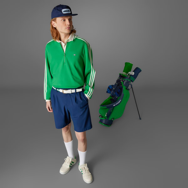 Vert Sweat-shirt à zip 1/4 3 bandes Originals