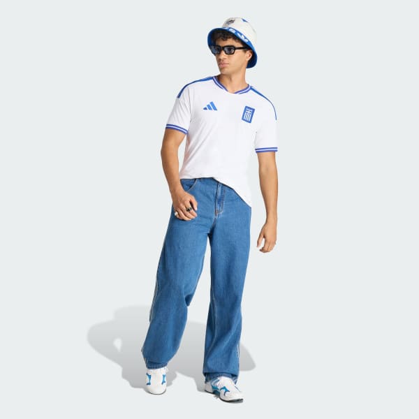 Blanc Maillot Grèce 26 Domicile