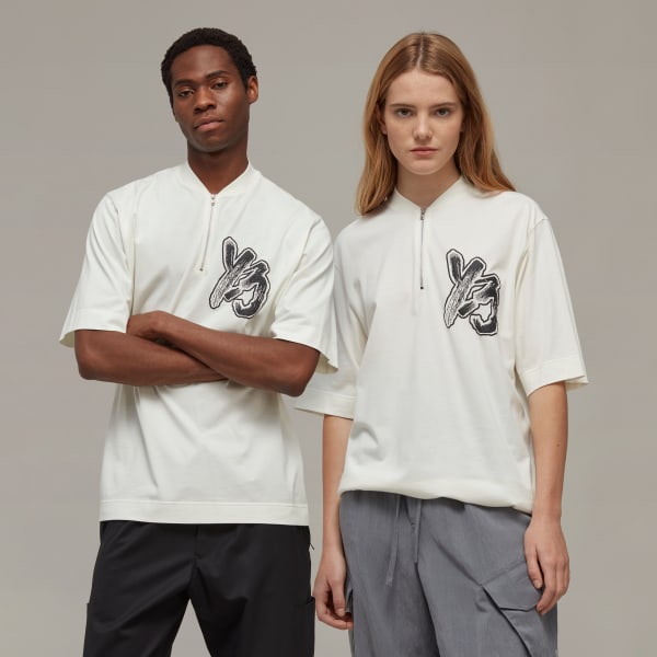Vit Y-3 Half-Zip Short Sleeve Tee