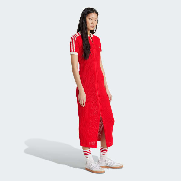 Red Originals Premium Crochet Dress