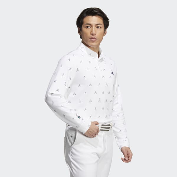 White 에어로레디 플레이 그린 모노그램 긴팔 폴로 셔츠