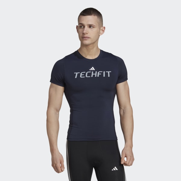 Blauw Techfit Graphic T-shirt BVS45