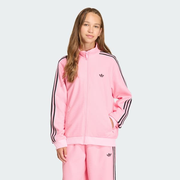 Pink FIREBIRD LOOSE DOUBLE KNIT TRACKTOP