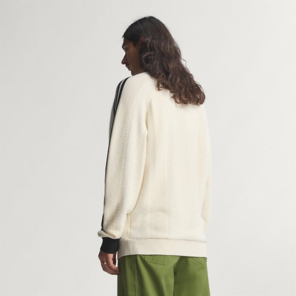 Vit Premium Knitted tröja