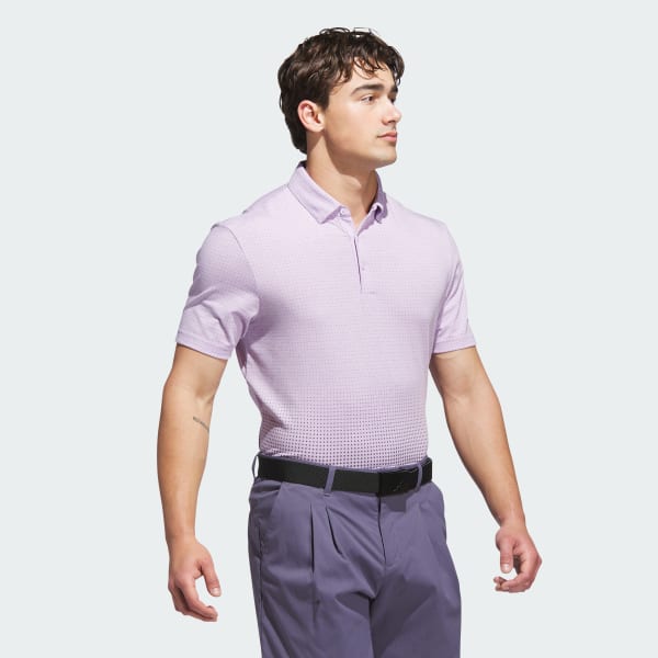 Violeta Playera polo Go-to Rise estampada