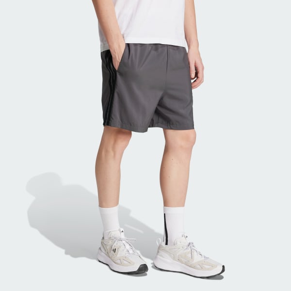 Grey Essential 3-Stripes Chelsea Shorts