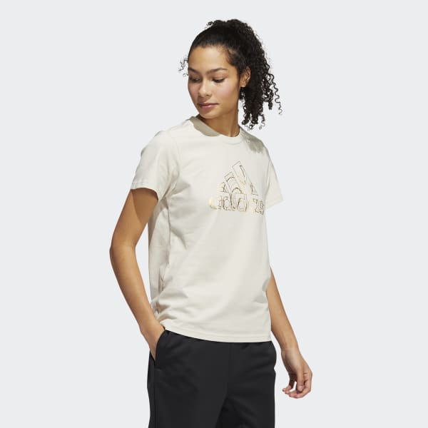 Beige Holiday Lights Graphic Tee ZF203