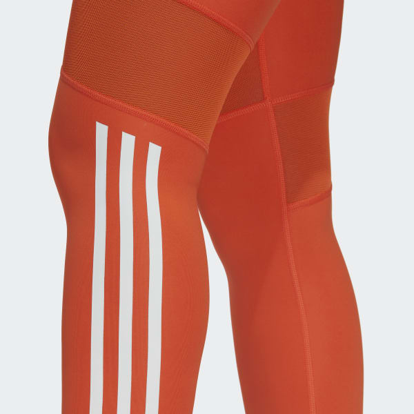 Pomarańczowy Hyperglam 3-Stripes 7/8 Tights BW645