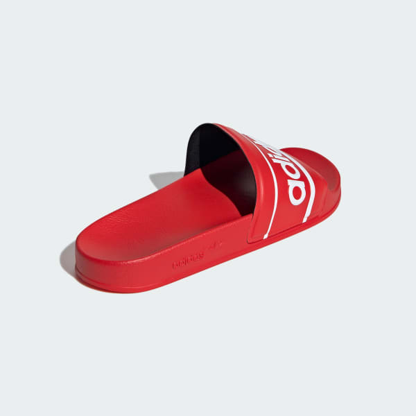 Red adidas clearance slides