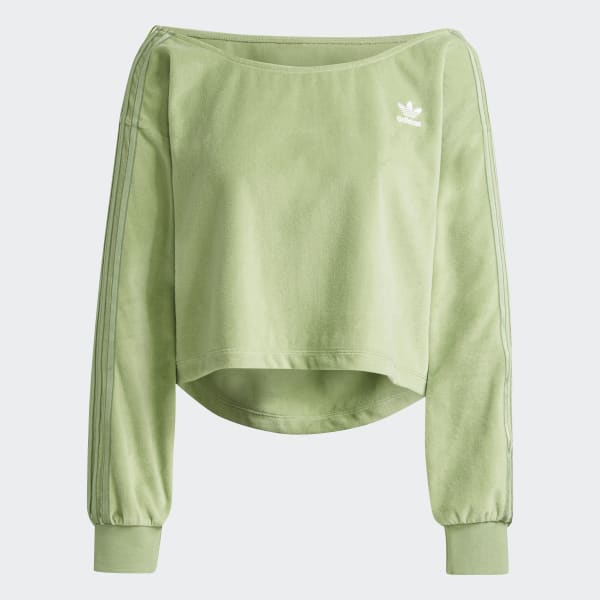 Adidas off shoulder sweatshirt clearance