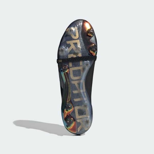 Black Predator Elite Fold-Over Tongue Firm Ground Boots