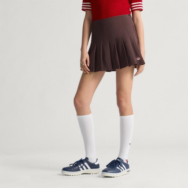 Brązowy Plisowany skort Originals